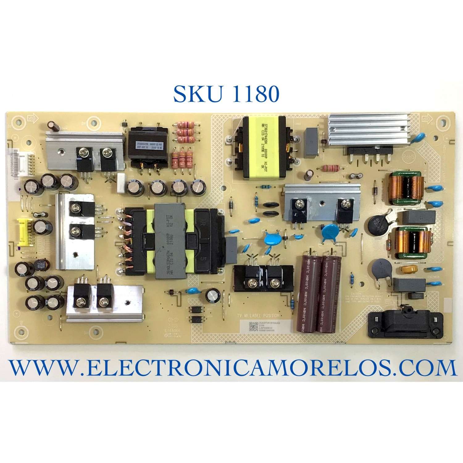 FUENTE PARA TV VIZIO NUMERO DE PARTE ADTVK1819AAQ / 715GB653-P01-000-003M / (X)ADTVK1819AAQ / LSP550610 / PANEL TPT550WR-QVN10.U REV:SB0X / MODELO M55Q7-J01 LTYWG9KX / M55Q7-J01